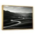 thumbnail image 2 of Designart "Stark Mountain River Contrast" Landscape Mountains Floater Framed Wall Decor, 2 of 5