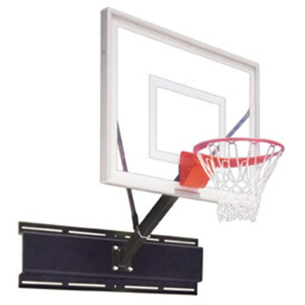 UniSport Select SteelAcrylic Wall Mounted Basketball System, Black
