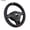 Black, variant on Ed Hardy Steering Wheel Cover, Black Leopard Print Leather Steering Wheel Cover, Non-Slip Grip Car Steering Wheel Protector, Universal Fit for Cars SUV Truck, Fits 14.5"–15" Steering Wheels