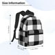 thumbnail image 2 of Easygdp White And Black Plaid Mochila Casual para Portátil, Mochila para Escuela, Viajes, Negocios, 2 of 6