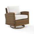 thumbnail image 4 of Crosley Furniture Bradenton Wicker Swivel Rocker Outdoor Chair with Sunbrella Patio Cushions for Porch, Deck, 4 of 13