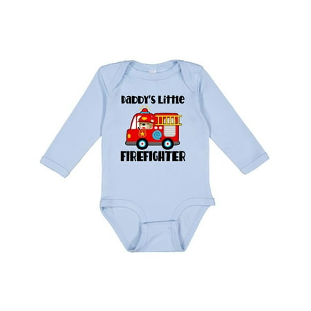 

Inktastic Daddys Little Firefighter Gift Baby Boy or Baby Girl Long Sleeve Bodysuit
