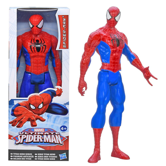 Hasbro Marvel Ultimate Spider-Man Titan Hero Series 12-Inch Action Figure, Red and Blue, Classic Web-Slinging Super Hero Toy for Kids and Collectors
