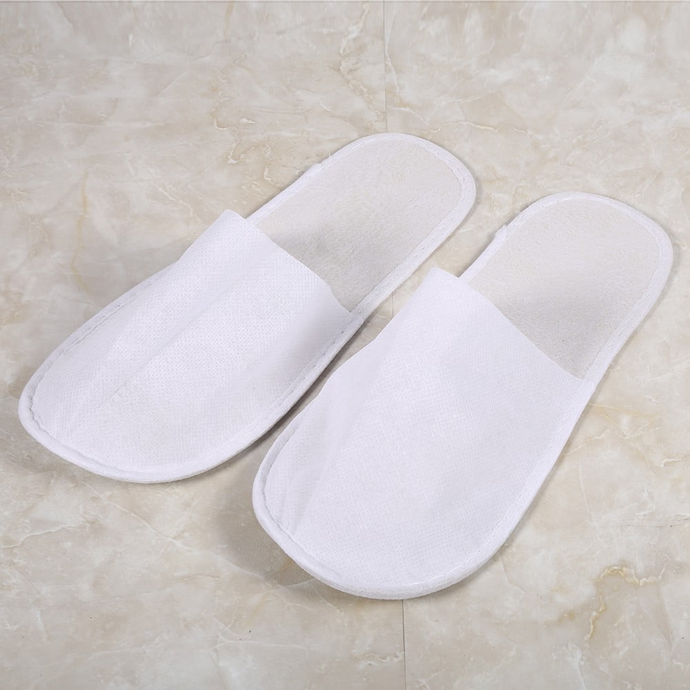 1/5/10 pairs disposable closed toe guest slippers hotel spa slipper shoes*BB 
