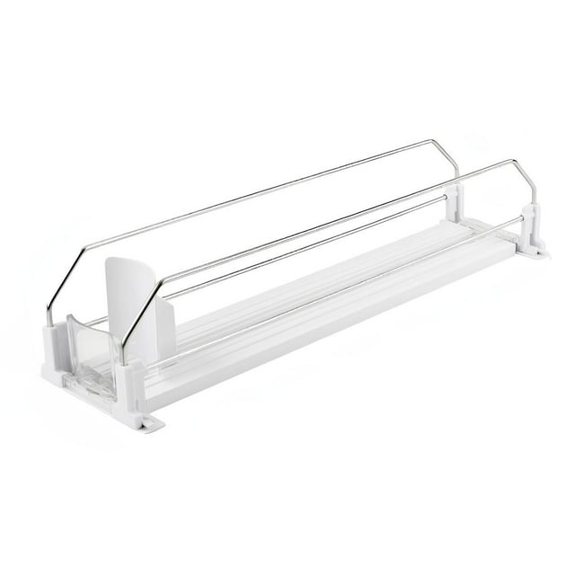 B Refrigerator Beverage Pusher Organizer For Supermarket Freezer Shelves Automatic Can Dispenser System Plastic Drink Rack For Soda Beer Bottles Easy Access Storage Solution 3 Tier Design