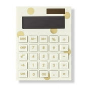 Kate Spade New York Standard Function Desktop Calculator, Acrylic Solar Powered Calculator, Gold Dot