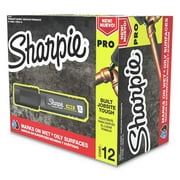 Sharpie 2018344 Broad Chisel Tip Pro Permanent Marker - Black (1 Dozen)