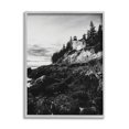 thumbnail image 4 of Stupell Industries Monochrome Rocky Shoreline Beach Clouds Lighthouse Photography Framed Wall Art, 16 x 20, Design by Daniel Sproul, 4 of 5