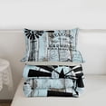 thumbnail image 4 of Garden Windmill Bedding Set Rustic Retro Farm House Quilt,Country Vintage Barn Door Comforter Set Queen,Cottage Lodge Cabin Duvet Insert Winnower Wooden Plank Farmhouse Decor, 4 of 7