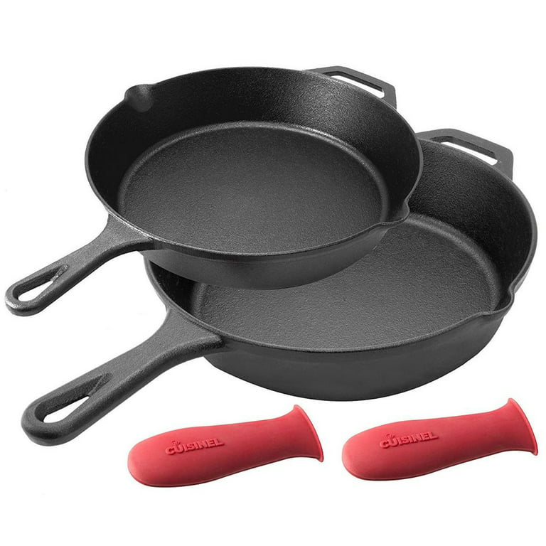Cuisinel Pre-Seasoned Cast Iron Non-Stick Skillet with Lid Size: 12 W C12612-G