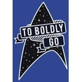 thumbnail image 2 of Junior's Star Trek To Boldly Go Starfleet Graphic Tee Royal Blue 2X Large, 2 of 3