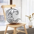 thumbnail image 5 of LALILO Throw Pillow Covers Moon Oriental Moon Art Beautiful Black Cushion Cover 18" x 18", 2 Pack, 5 of 6