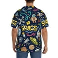 thumbnail image 5 of Daiia Colorful Space Men's Linen Shirts Short Sleeve Casual Shirts Button Down Shirt for Men Beach Summer Wedding Shirt-3X-Large, 5 of 7