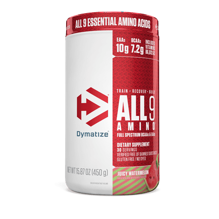 Dymatize All9 Amino, Juicy Watermelon, 30 Servings, 15.87 Ounce