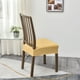 thumbnail image 1 of Nvzi 2 fundas de asiento impermeables para sillas de comedor, fundas de asiento de silla de cuero sintético, funda protectora de silla extraíble y lavable (amarillo), 1 of 4