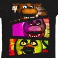 thumbnail image 5 of Five Nights At Freddy's Character Panels Crew Neck Short Sleeve Boy's Black T-shirt-XXL, 5 of 6