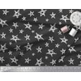 thumbnail image 2 of Soimoi Black Cotton Duck Fabric Stars Star Printed Craft Fabric by the Yard 44 Inch Wide, 2 of 3