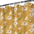 thumbnail image 4 of 72x72 Inch Fabric Shower Curtain Waterproof Polyester, Daisy Floral Print, 4 of 6