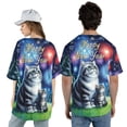 thumbnail image 5 of Happy New Year American Shorthair Family Cheer Winter Midnight Firework All Over Print 3D Baseball Shirt Cat Lover Kitten Owner Gifts Softball Sport - 02025, 5 of 6