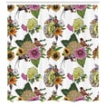 thumbnail image 3 of Ambesonne Botanical Shower Curtain, Leaves and Sunflowers, 69"Wx84"L, Multicolor, 3 of 3