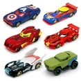 thumbnail image 4 of Alloy Avengers Car Batmobile Captain America Hulk Ironman Spiderman Action Figures Racing Model Toy For Boys Gift, 4 of 5