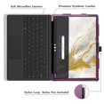 thumbnail image 3 of Labanema 11" HP Chromebook x2 11-da0047nr Case, PU Leather Folio Stand Protective Case, Cover for 11" HP Chromebook x2 11-da0047nr (Purple), 3 of 7