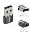 thumbnail image 4 of Adaptador USB C Hembra a USB Macho Unique Bargains Negro Paquete de 2 cable de computadora adaptadores usb a usb, 4 of 7