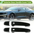 thumbnail image 2 of Cubierta de manija de puerta exterior Unique Bargains, recubrimiento para manijas de puerta izquierda y derecha para Chevrolet Camaro 2016-2023 con agujero inteligente, negro brillante, 2 piezas, 2 of 7