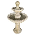 thumbnail image 6 of 2-Tier Freestanding Waterfall Fountain w/Pump & Flower Top, 40.5Inch Tall, Large Outdoor Garden Fountain, Ideal for Garden, Porch, and Lawn, 6 of 9
