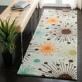thumbnail image 3 of SAFAVIEH Soho Danielle Fire Works Wool Runner Rug, Light Blue/Multi, 2'6" x 8', 3 of 8