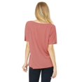 thumbnail image 2 of BELLA 8815 BellaCanvas Ladies` Flowy Basic V-Neck Tee 8815, S, Mauve, 2 of 3