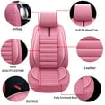 thumbnail image 2 of Tuqiang Car Seat Covers Waterproof for Acura for TL 2004-2014 Premium 5-Seat Car Seat Covers Waterproof Full Set Pink, 2 of 6