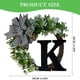 thumbnail image 3 of Guirnalda Pedty Az de 26 letras (36 x 36 cm, con monograma inicial) X, ideal para puerta de entrada con lazo de lino a rayas y base de parra, decoración rústica para puerta de granja, primavera y, 3 of 6