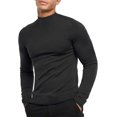 thumbnail image 1 of GHSDFBB Men Regular Fit Basic Lightweight Long Sleeve Pullover Top Mock Turtleneck T-Shirt, 1 of 4