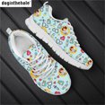 thumbnail image 1 of Zapatillas de deporte suaves con estampado de enfermería Doginthehole para mujer, zapatillas de tenis planas para senderismo con diseño de corazón, de malla transpirable., 1 of 6