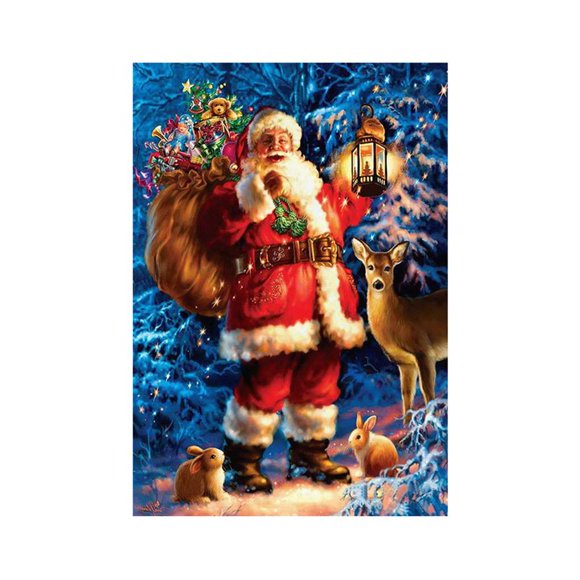 Navidad gato resina diamante costura DIY 5D Santa Claus pintura de diamantes de imitación bordado de cristal oficina en casa punto de cruz Eigraketly JR0622-04