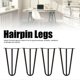 thumbnail image 4 of 4PCS Hairpin Metal Table Legs Heavy Duty Durable Iron DIY Hairpin Furniture Leg for Nightstand Coffee Table Desk, 4 of 5