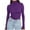 Purple, variant on Otntypg Women's Turtleneck Long Sleeve Shirts Fall Fashion Basic Slim Fit Solid Color Thermal Layering Underwear Tops Winter Warm Clothes Hot Pink S