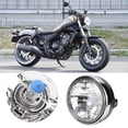 thumbnail image 3 of Motorcycle Front Light, Vintage Black Shell Motorcycle Headlight 12V Clear Lens High Transmittance  For Repair Replacement For  74A 400 77A, 3 of 8