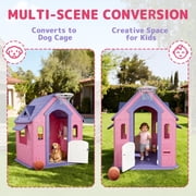 Redsmile Playhouse for Kids,Kids Playhouse with Basketball Ring Toss Play and DIY Stickers, Activity Center Game House for Indoor Outdoor,Gift for Girls Boys