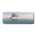 thumbnail image 1 of Tree Computer Mouse Pad, Flower Tree in the Middle of Lake with Reflection in the Water Scenic View, Rectangle Non-Slip Rubber Mousepad Large, 31" x 12" Gaming Size, Teal Pink, by Ambesonne, 1 of 2