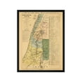 thumbnail image 3 of 1881 The Journeys and Deeds of Jesus Christ Map - Framed Vintage Palestine Map Wall Art - Biblical Map of Palestine - Scriptural Index on the Map of Palestine, 3 of 10