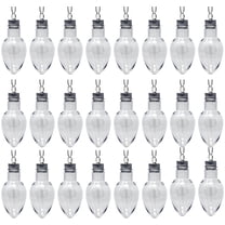 Creative Hobbies 4 Inch Fillable Light Bulb Shape Clear Plastic Christmas Ornaments with Screw Off Caps -Great for DIY Crafts, Candy - Bulk Pack of 24