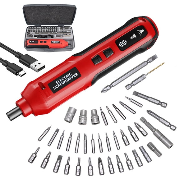3.6V Cordless Electric Screwdriver Kit, 5 Speeds USB Rechargeable Dual LED Light,Portable Cordless Automatic Screwdriver