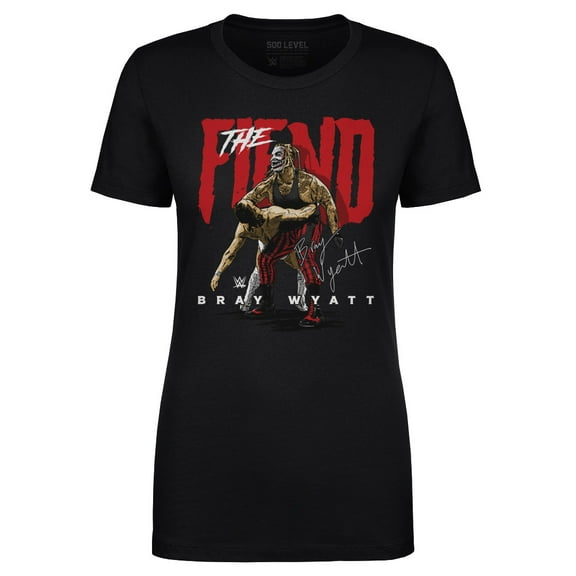 Women's 500 Level Black Bray Wyatt The Fiend T-Shirt