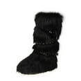 thumbnail image 3 of High-Top Snow Boots with Belt Buckle, Fashionable Warm Leather Boots for Winter Casual and Outdoor Wear, 3 of 9