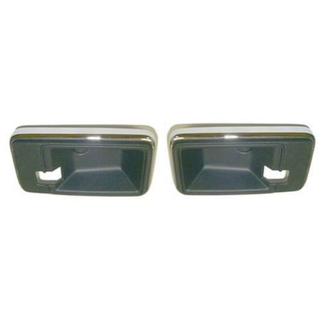 Pontiac Firebird Outside Door Handle - Goodmark Black / Chrome Door Handle Cap for 77-81 Chevy Camaro, Pontiac Firebird