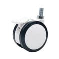 thumbnail image 2 of Tachiuwa 3 inch Quiet 360 degree Rotation Wheel for Tool Boxes Workbench Cart Office Chairs with Brake, 2 of 9