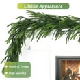 thumbnail image 4 of Nafresh 2Pcs 9ft Real Touch Norfolk Pine Garland, 108" Realistic Faux Christmas Garland for Fireplace Table Stair Window Front Door Decor, 4 of 10