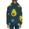 thumbnail image 4 of Kll Unisex Kids Boys Girls Hooded Pocket Pullover Hoodies-Avocado In Space, 4 of 9